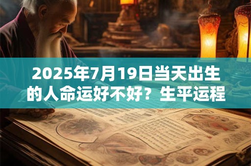 2025年7月19日当天出生的人命运好不好？生平运程分析