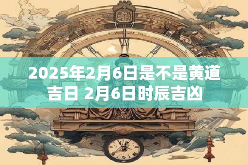 2025年2月6日是不是黄道吉日 2月6日时辰吉凶