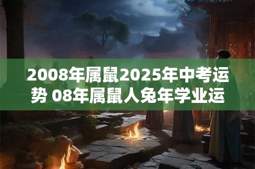 2008年属鼠2025年中考运势 08年属鼠人兔年学业运