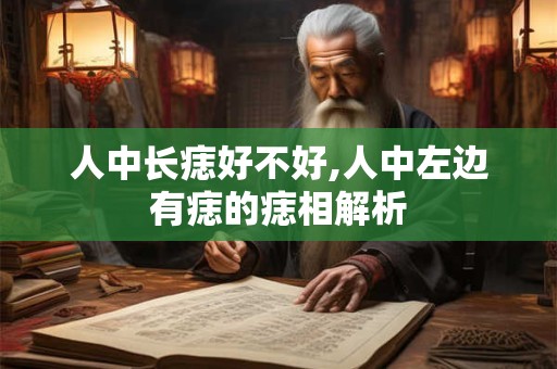 人中长痣好不好,人中左边有痣的痣相解析