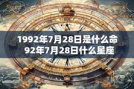 1992年7月28日是什么命  92年7月28日什么星座