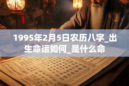1995年2月5日农历八字_出生命运如何_是什么命