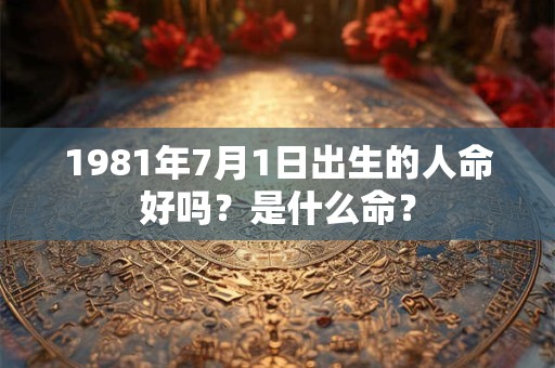 1981年7月1日出生的人命好吗？是什么命？