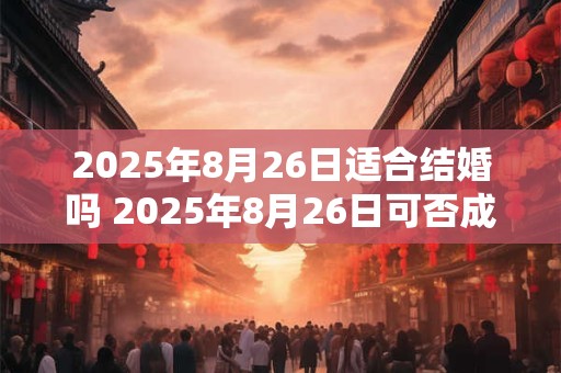 2025年8月26日适合结婚吗 2025年8月26日可否成婚