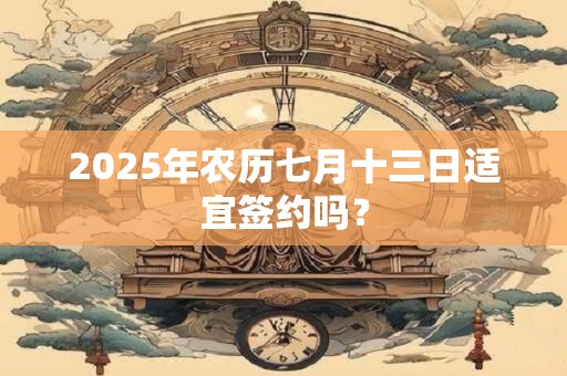 2025年农历七月十三日适宜签约吗？