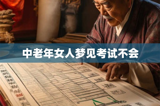 中老年女人梦见考试不会