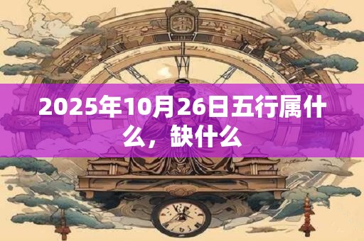 2025年10月26日五行属什么，缺什么