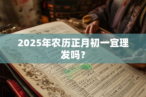 2025年农历正月初一宜理发吗？