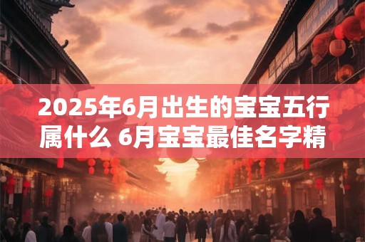 2025年6月出生的宝宝五行属什么 6月宝宝最佳名字精选