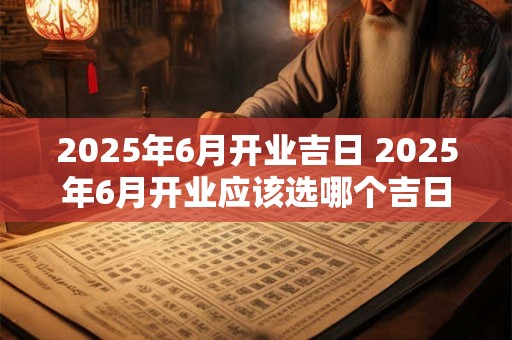 2025年6月开业吉日 2025年6月开业应该选哪个吉日
