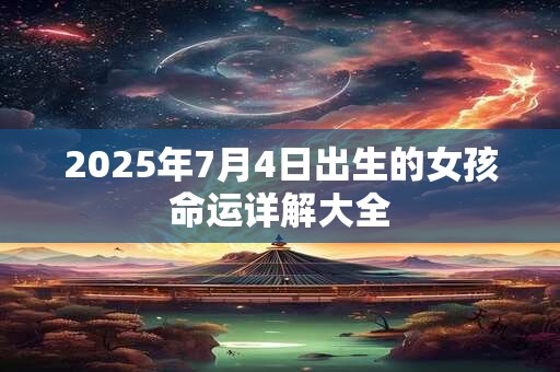 2025年7月4日出生的女孩命运详解大全 2025年7月4日出生的女孩命运详解大全