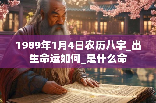 1989年1月4日农历八字_出生命运如何_是什么命