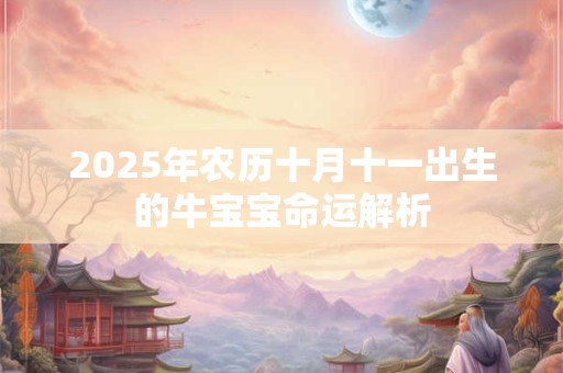 2025年农历十月十一出生的牛宝宝命运解析