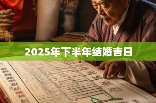 2025年下半年结婚吉日
