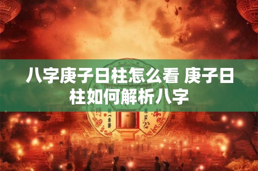 详细阅读:八字庚子日柱怎么看 庚子日柱如何解析八字 八字庚子日柱怎么看 庚子日柱如何解析八字
