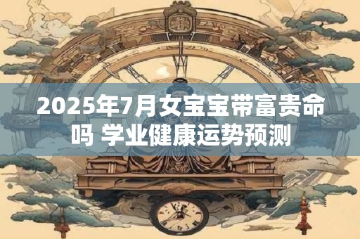 2025年7月女宝宝带富贵命吗 学业健康运势预测 2025年7月女宝宝带富贵命吗 学业健康运势预测