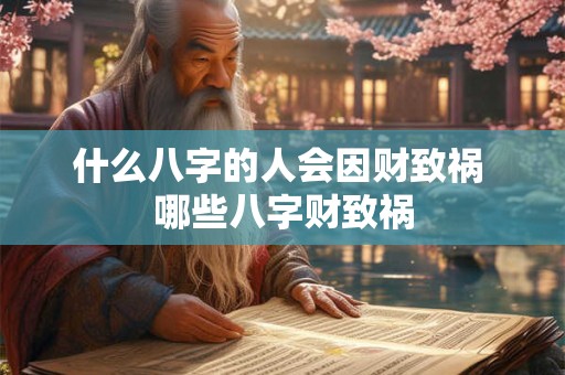什么八字的人会因财致祸 哪些八字财致祸 什么八字的人会因财致祸 哪些八字财致祸