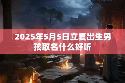 2025年5月5日立夏出生男孩取名什么好听