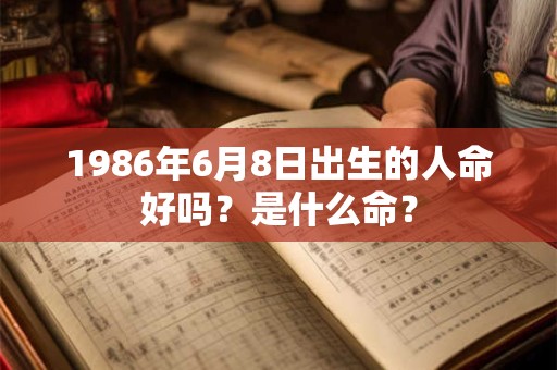 1986年6月8日出生的人命好吗？是什么命？
