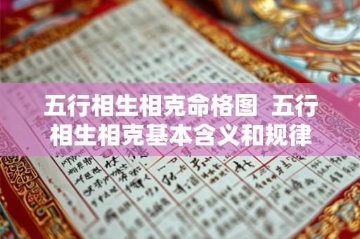 五行相生相克命格图  五行相生相克基本含义和规律