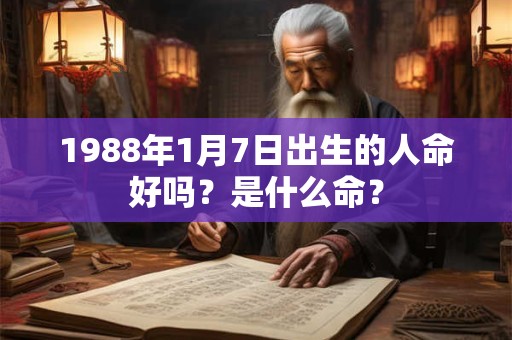 1988年1月7日出生的人命好吗？是什么命？