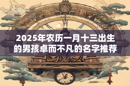 2025年农历一月十三出生的男孩卓而不凡的名字推荐