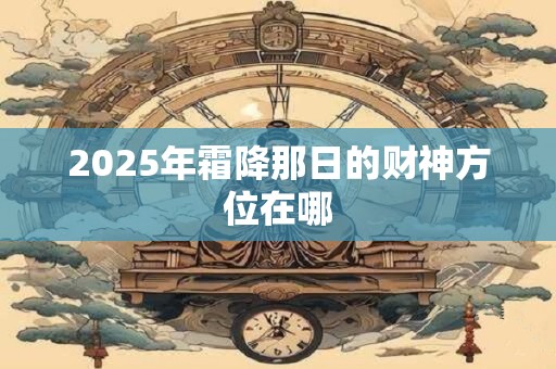 2025年霜降那日的财神方位在哪