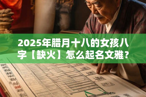 2025年腊月十八的女孩八字【缺火】怎么起名文雅？