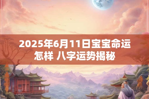 2025年6月11日宝宝命运怎样 八字运势揭秘