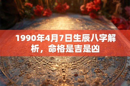 1990年4月7日生辰八字解析，命格是吉是凶