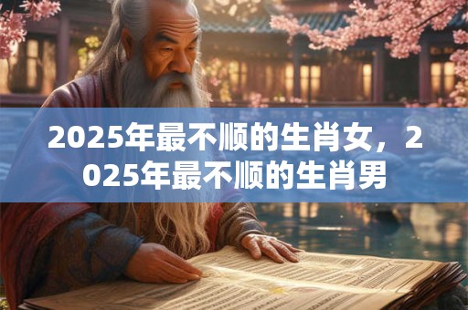 2025年最不顺的生肖女，2025年最不顺的生肖男