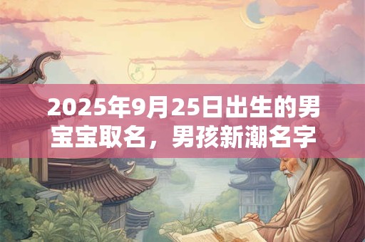 2025年9月25日出生的男宝宝取名，男孩新潮名字