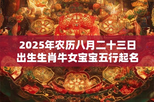 2025年农历八月二十三日出生生肖牛女宝宝五行起名