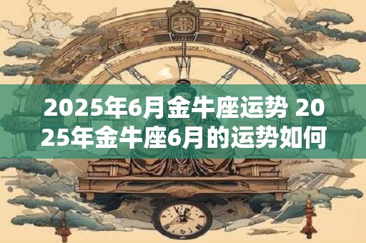 2025年6月金牛座运势 2025年金牛座6月的运势如何 2025年6月金牛座运势 2025年金牛座6月的运势如何
