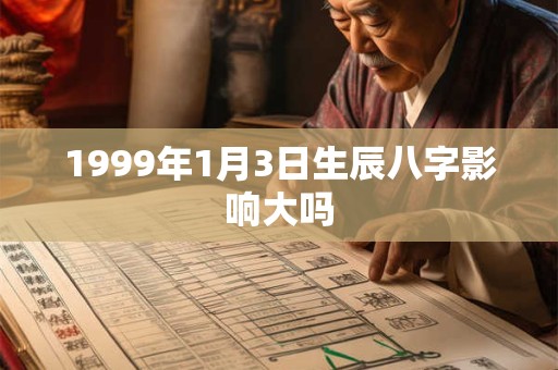1999年1月3日生辰八字影响大吗