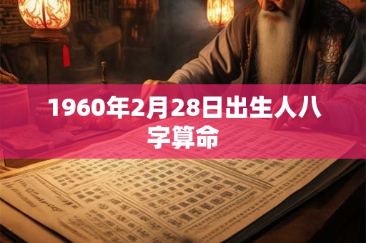 1960年2月28日出生人八字算命