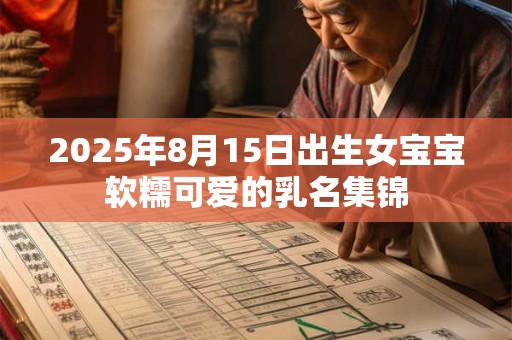 2025年8月15日出生女宝宝软糯可爱的乳名集锦