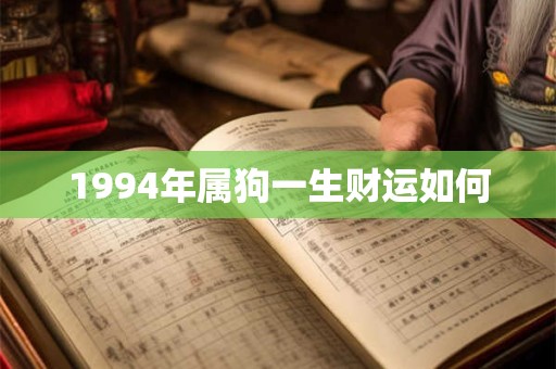 1994年属狗一生财运如何