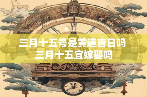 三月十五号是黄道吉日吗 三月十五宜嫁娶吗