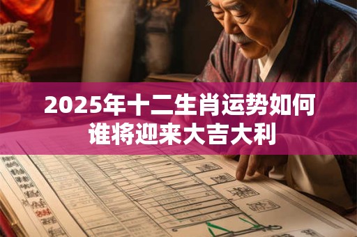 2025年十二生肖运势如何 谁将迎来大吉大利