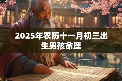 2025年农历十一月初三出生男孩命理
