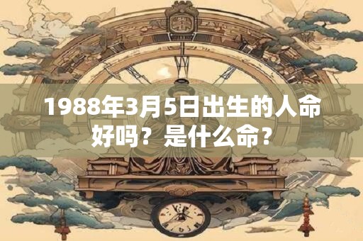 1988年3月5日出生的人命好吗？是什么命？
