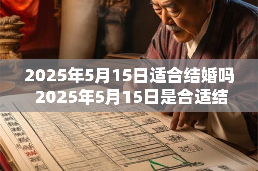 2025年5月15日适合结婚吗 2025年5月15日是合适结婚的日子吗