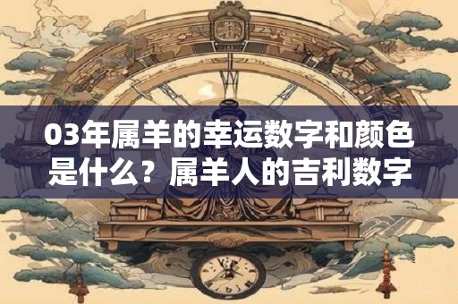 03年属羊的幸运数字和颜色是什么？属羊人的吉利数字查询
