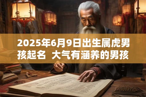 2025年6月9日出生属虎男孩起名  大气有涵养的男孩名字