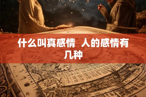 什么叫真感情  人的感情有几种