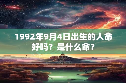 1992年9月4日出生的人命好吗？是什么命？