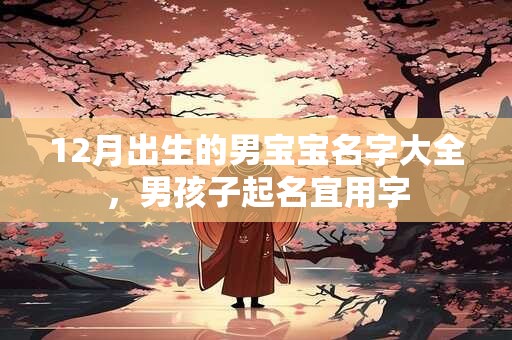 12月出生的男宝宝名字大全，男孩子起名宜用字