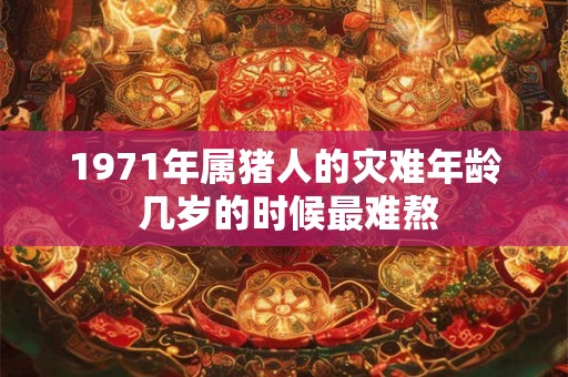 1971年属猪人的灾难年龄 几岁的时候最难熬
