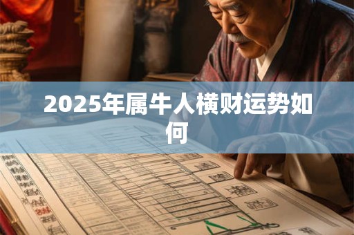 2025年属牛人横财运势如何